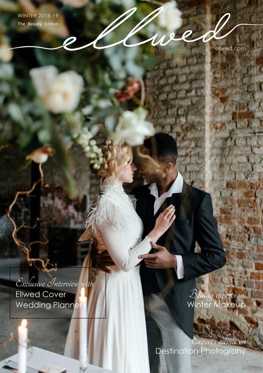 Bride and Groom on the Ellwed Winter 2018/2019 Cover in Thessaloniki 