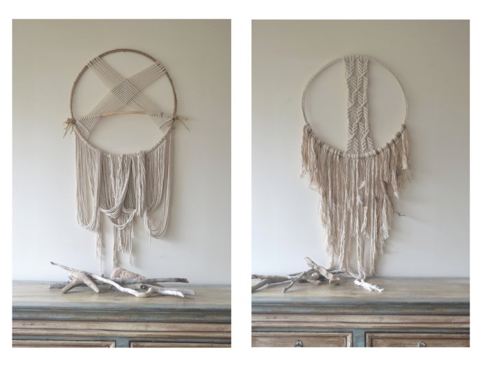 dream catchers made with rope macrame