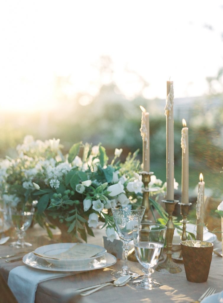 Floret Flowers Green & White Editorial Trend Ellwed Table setting