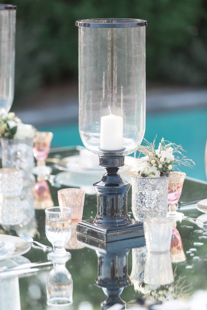 Wedding table decor at jet-set Athenian Riviera