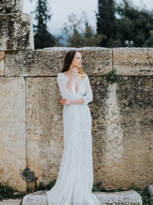 Bride at the Acropolis in Athens