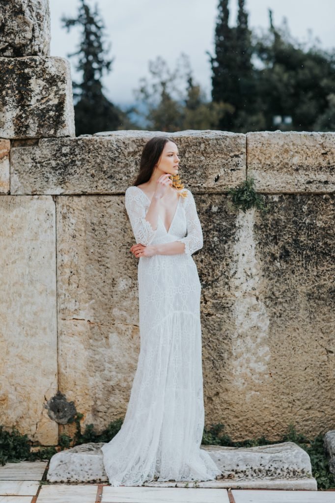 Bride at the Acropolis in Athens 