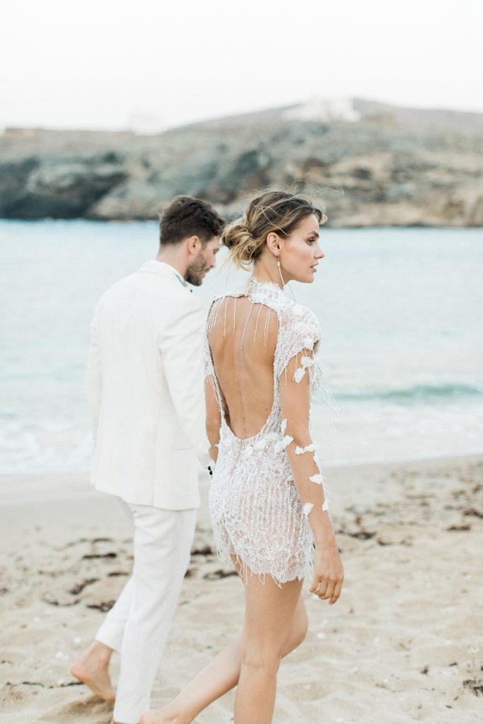 Bride and Groom in the beach
