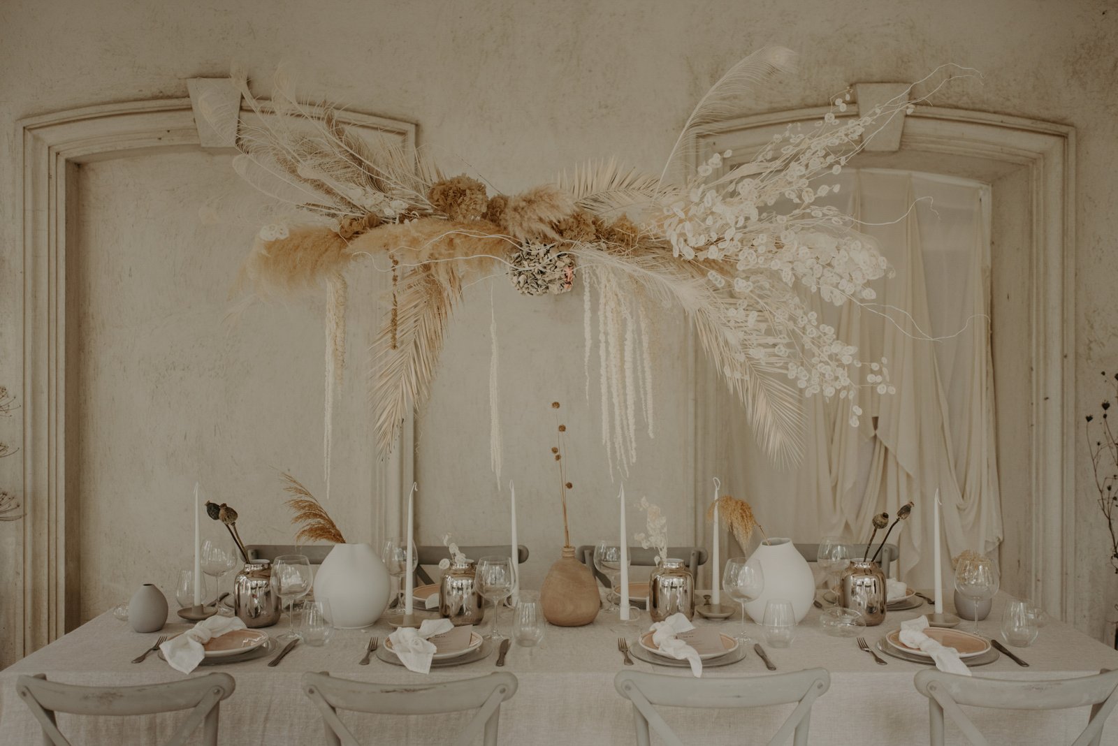 Two Brides Ethereal Wedding Inspiration Eco table
