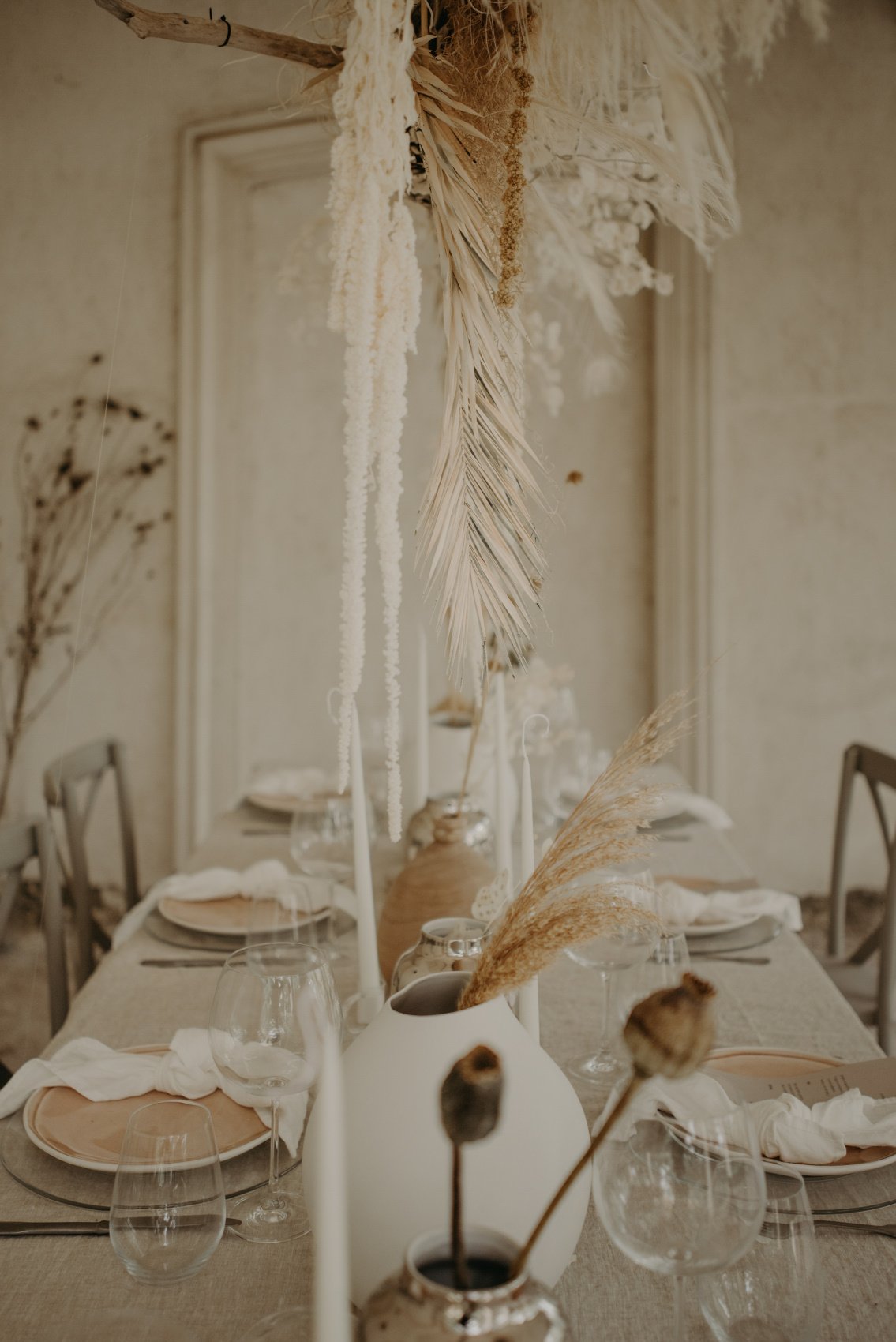 Two Brides Ethereal Wedding Inspiration table setup