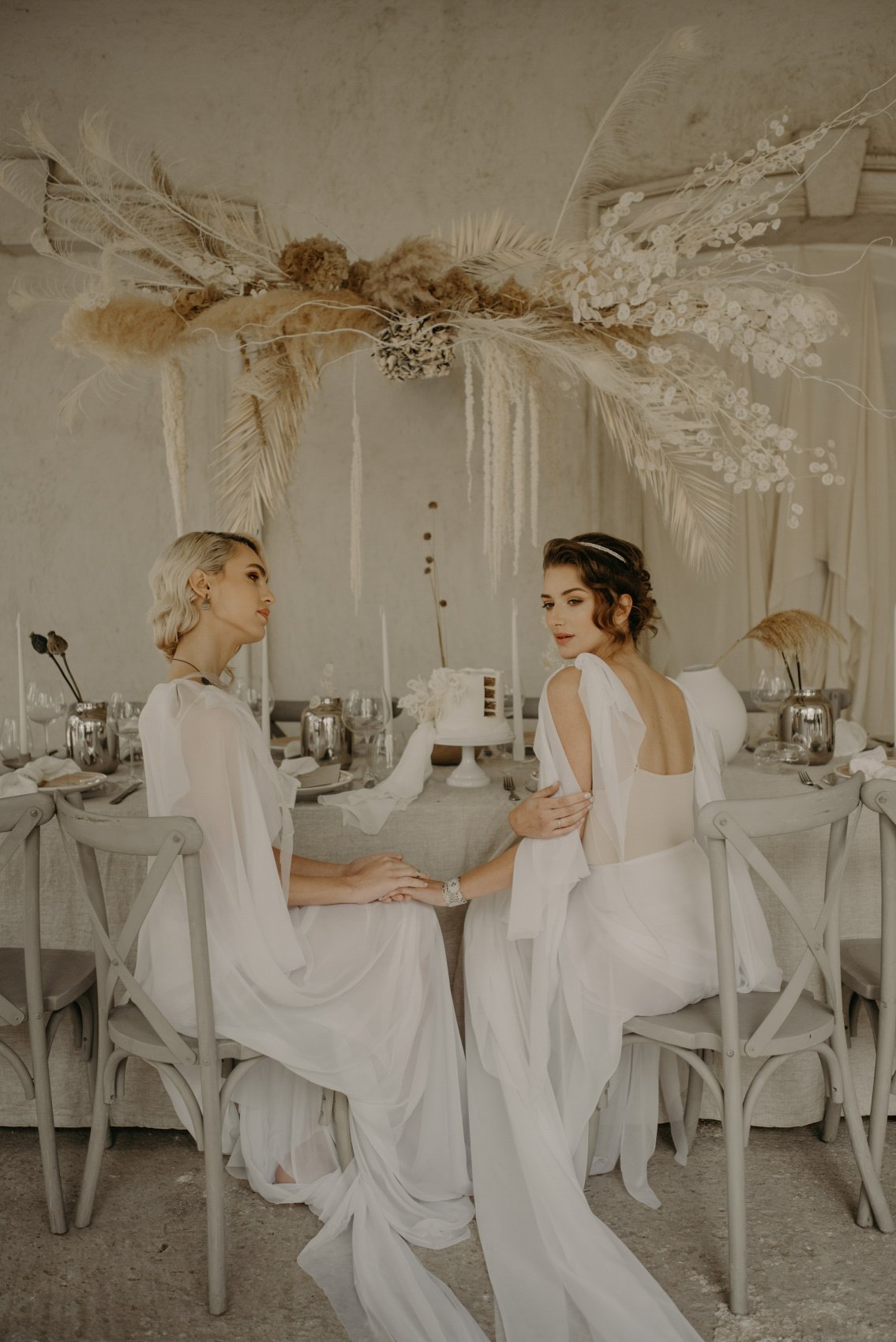 Two brides at the table