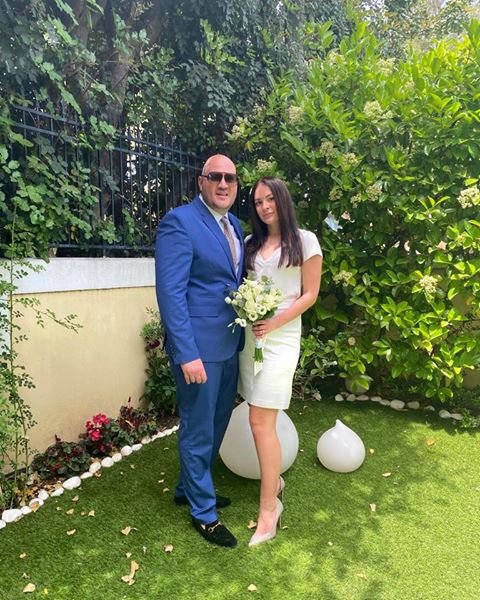 Real Corona Bride Getting Married in Greece in the green garden