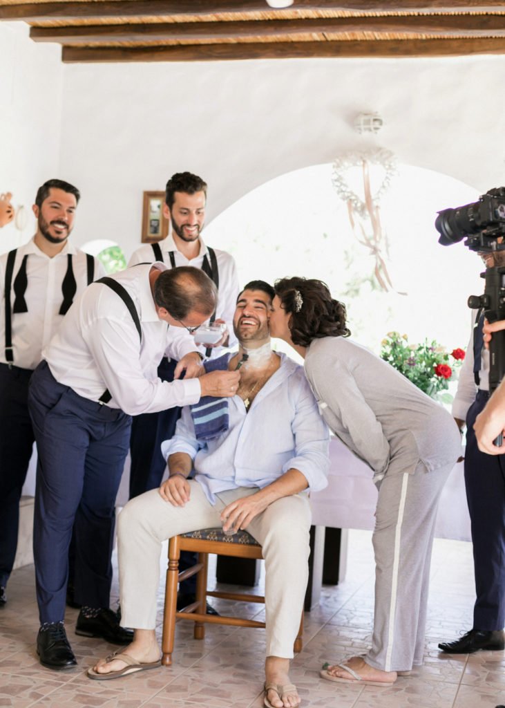 Shaving of a groom as Greek tradition