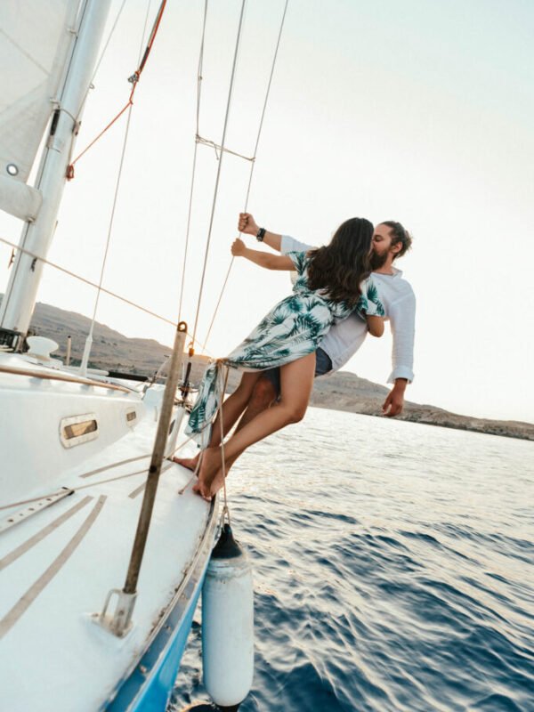 The most magical engagement on a private pier that ended with a sailing yacht ride into the sunset!