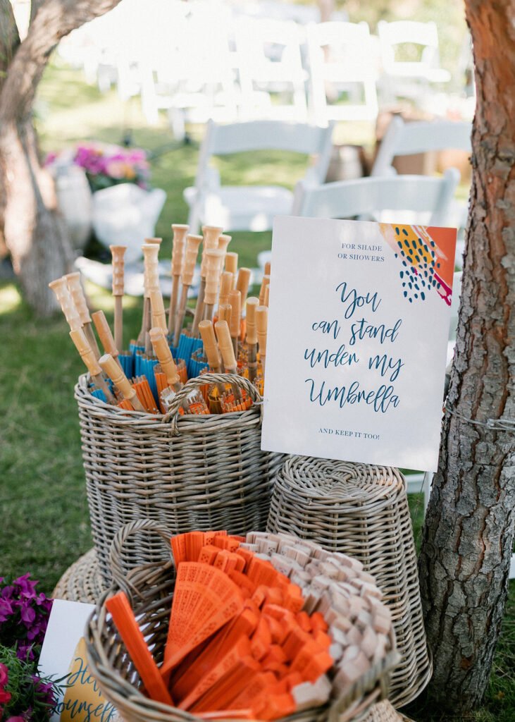 fun gifts for guests at the Fun and colorful modern island wedding