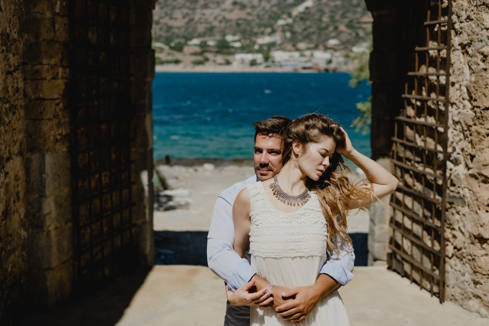 Couple in love Anniversary Celebration from the famous island of Spinalonga