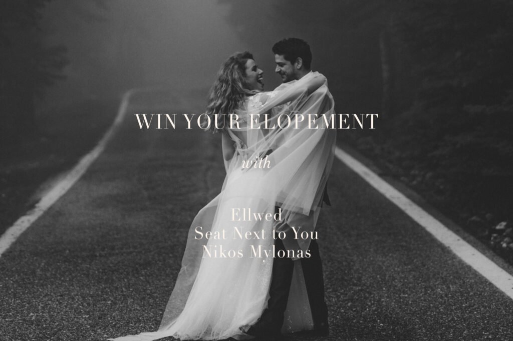 Win your elopement giveaway with bride and groom