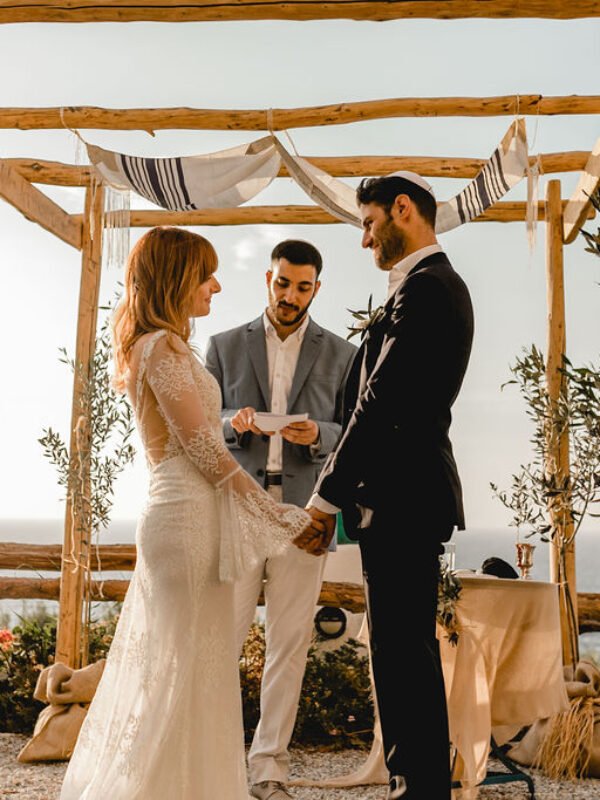 Happy Destination Jewish wedding Ceremony in Greece