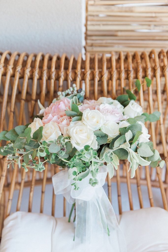 bridal bouquet in pastel