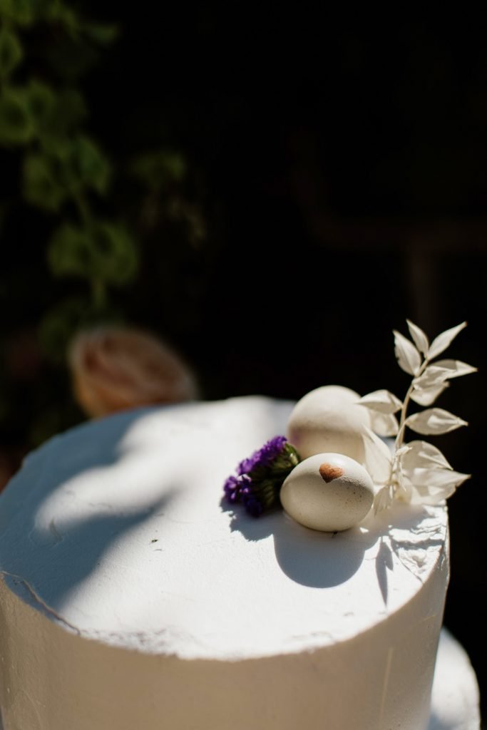 Wedding cake closeup shot from Crete