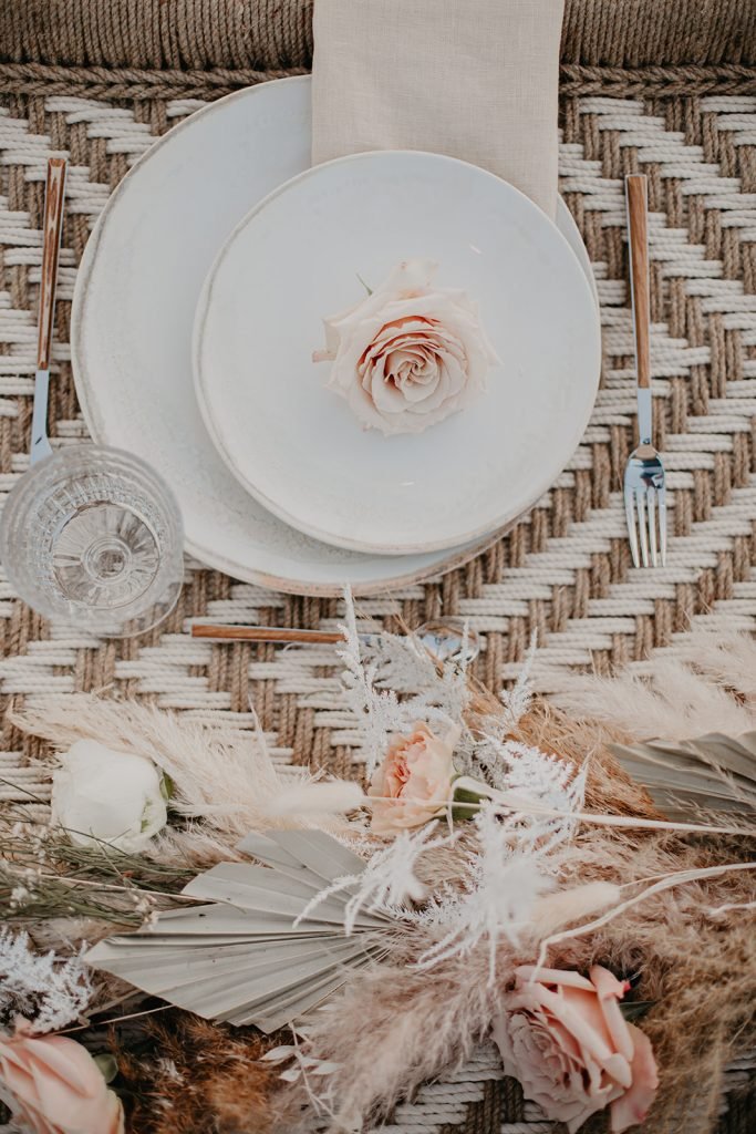 Elopement Shoot on a Historic Yacht table setting