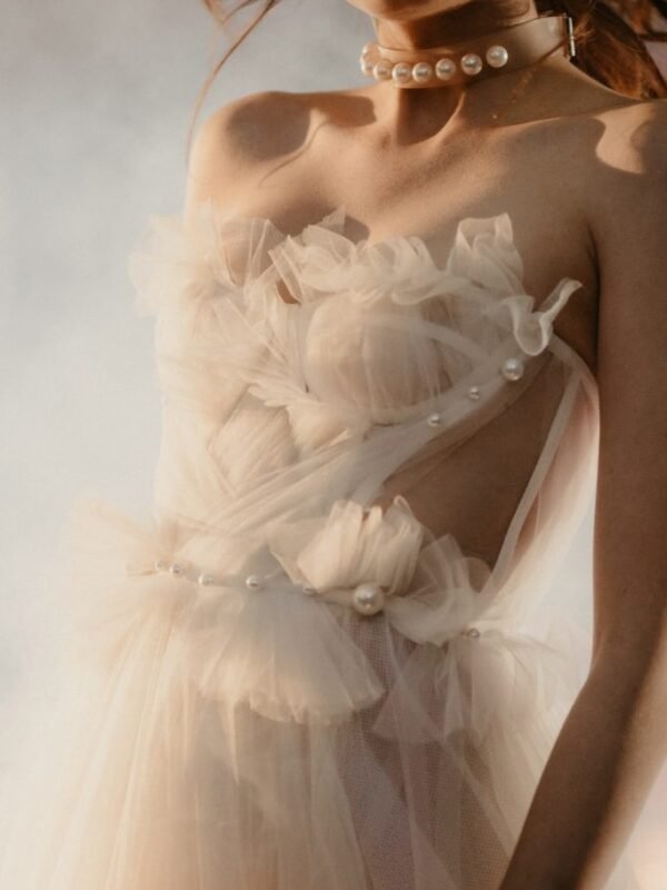 Closeup of a stylish bride wedding trends