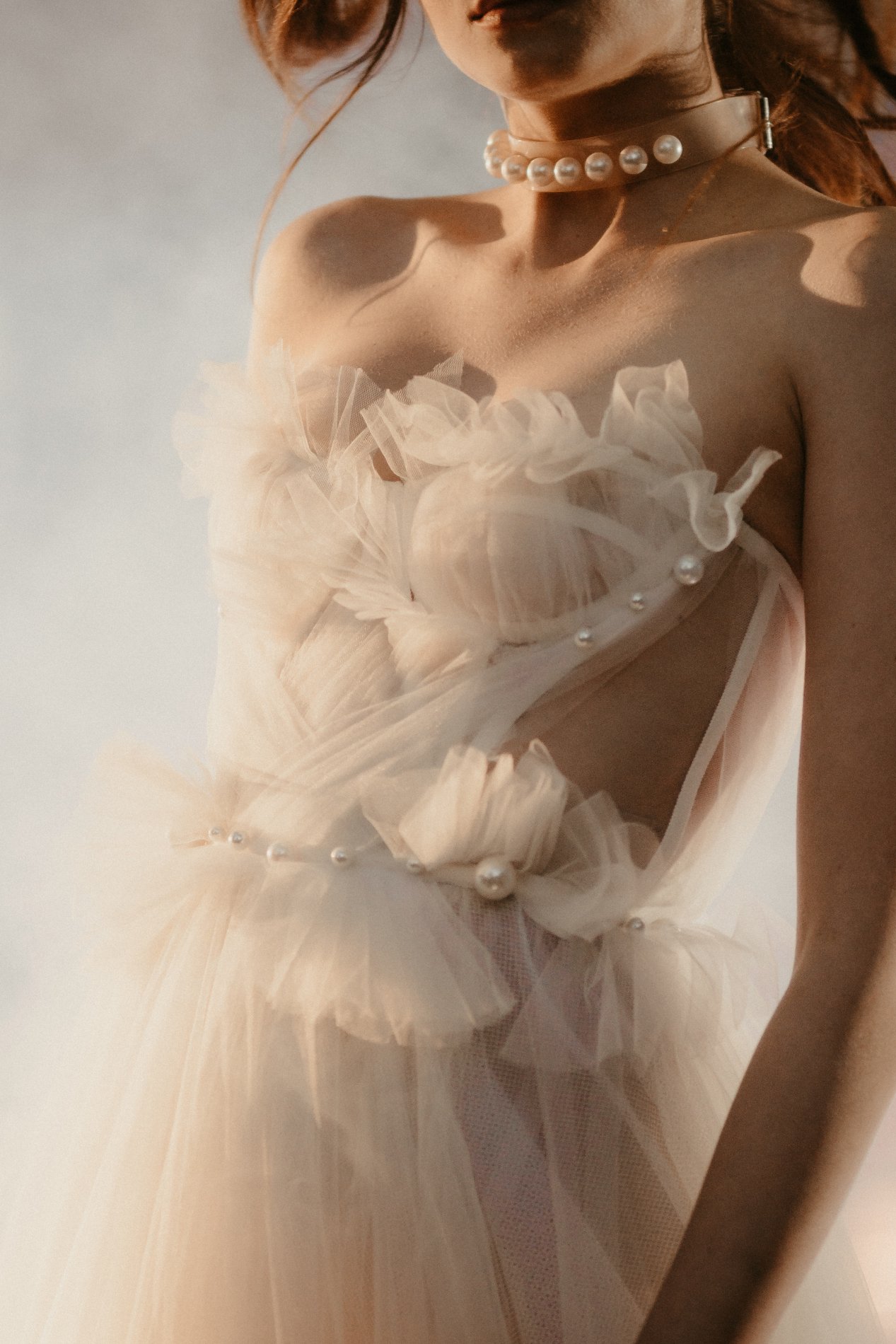 Closeup of a stylish bride wedding trends