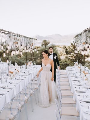 Stunning Modern Glam Wedding with Champagne & Pastel Rose Hues from Lefkada