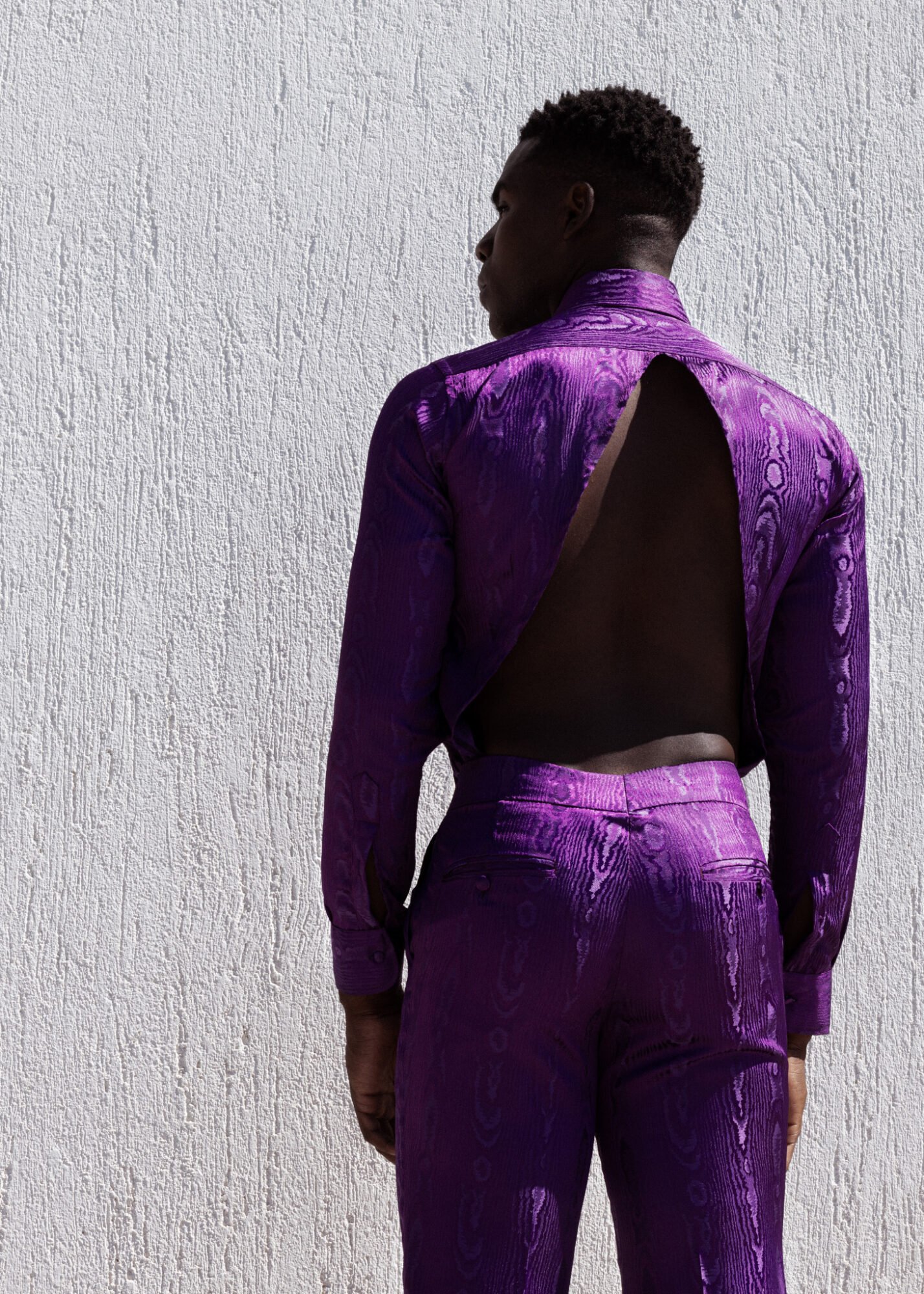 Purple custom suit by Greek Designer  