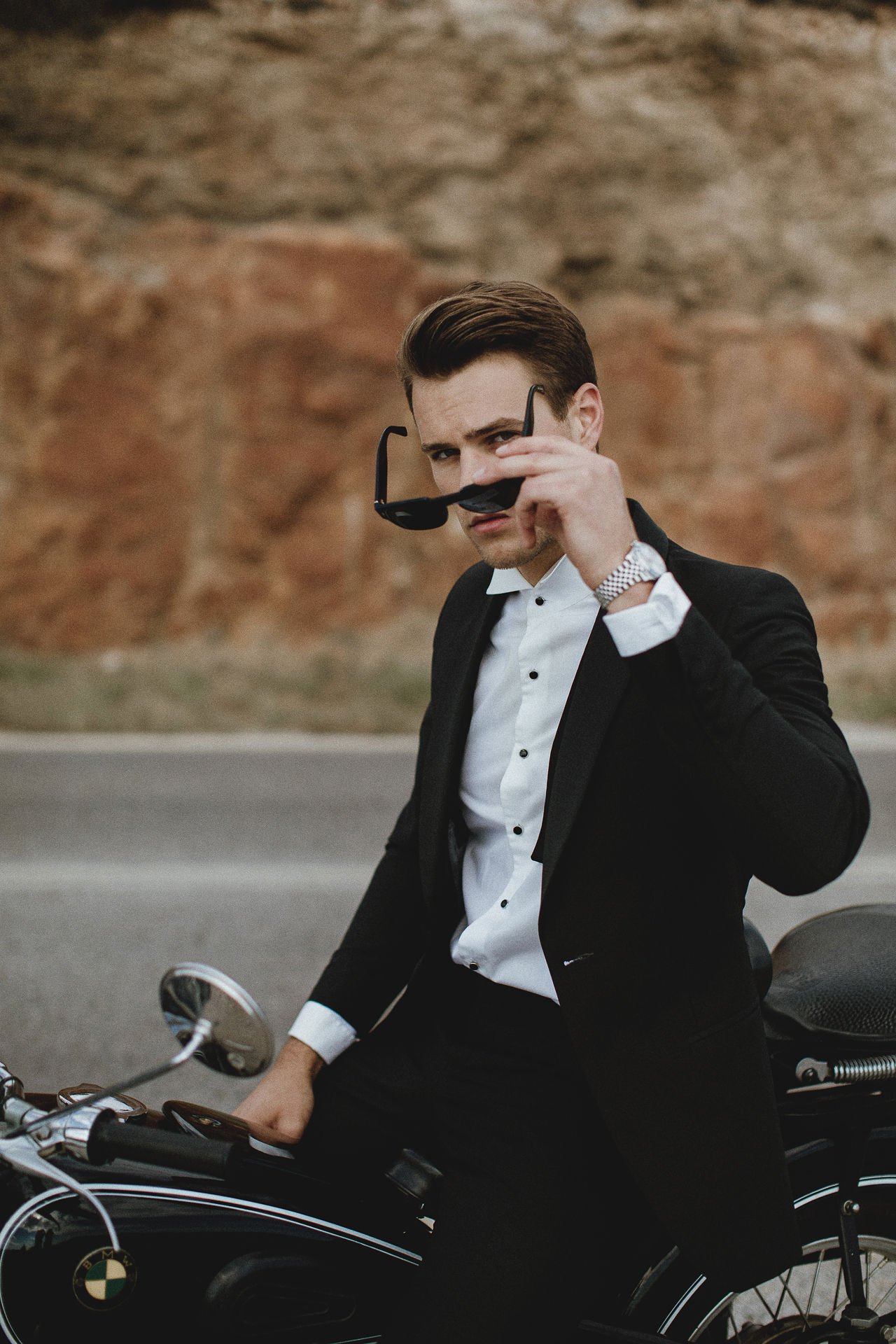 Athenian Riviera Elopement in Greece Sexy Groom