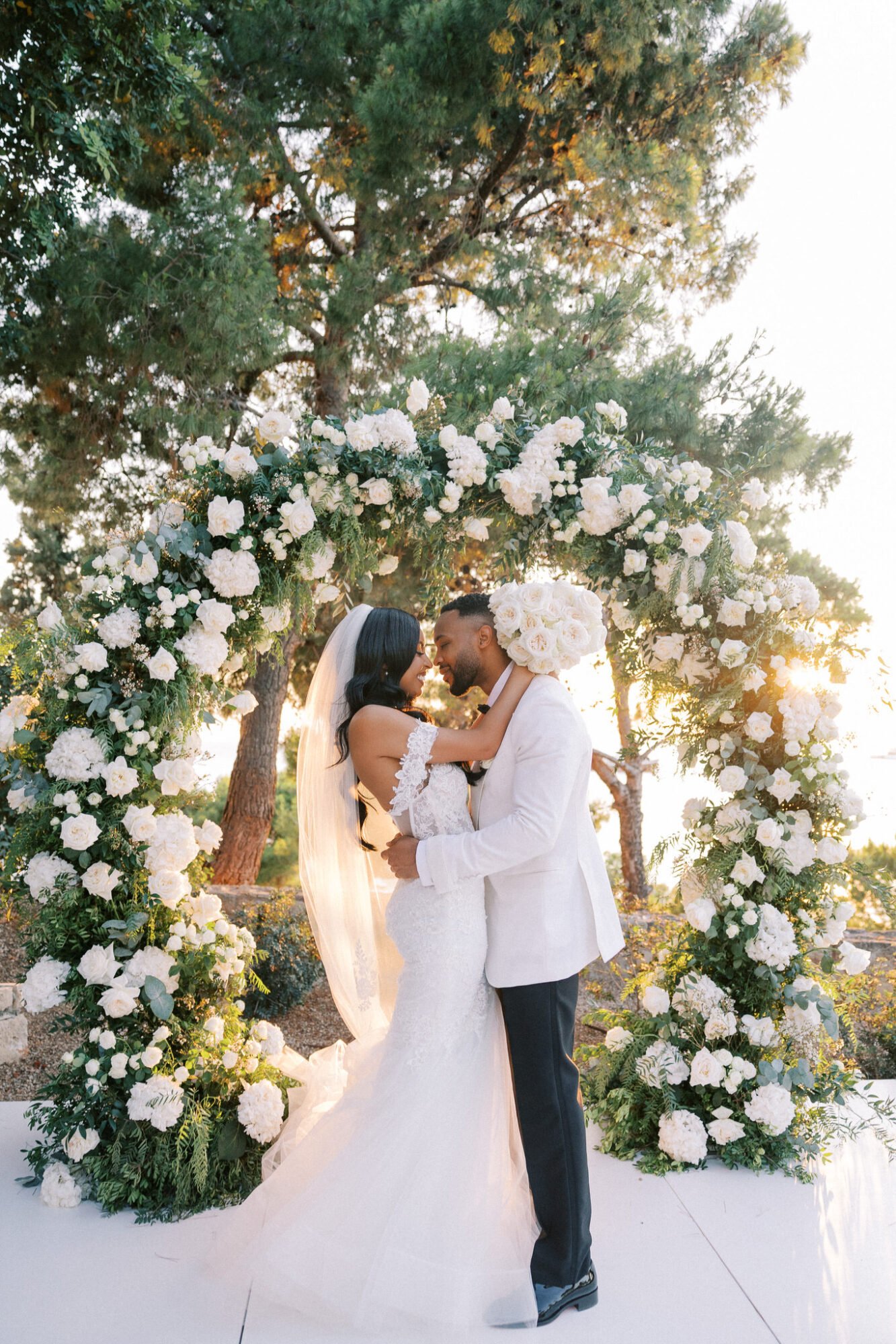 Bride and Groom at Destination Wedding at Four Seasons 