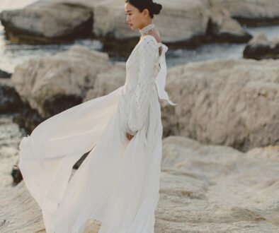 sunset beach elopement hairstyle