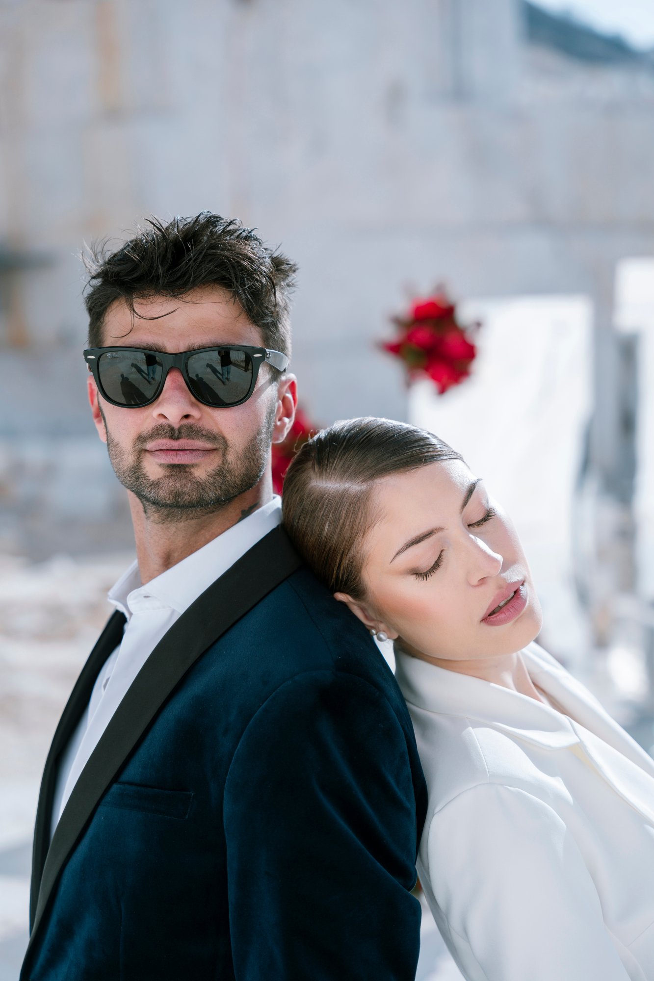 Groom with glasses 