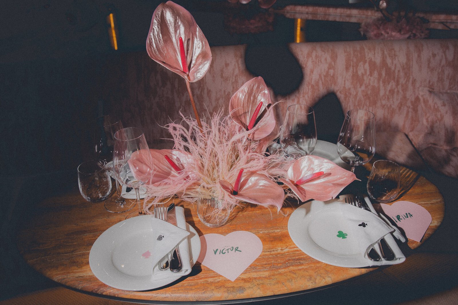 Table setup for dinner